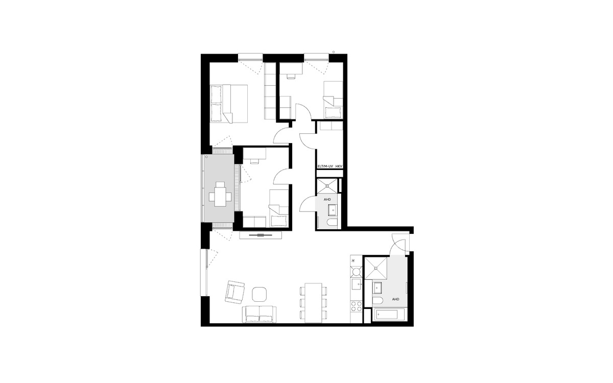 Immer schön Loggia bleiben:<br>4-Zimmer-Wohnung mit 106 m².